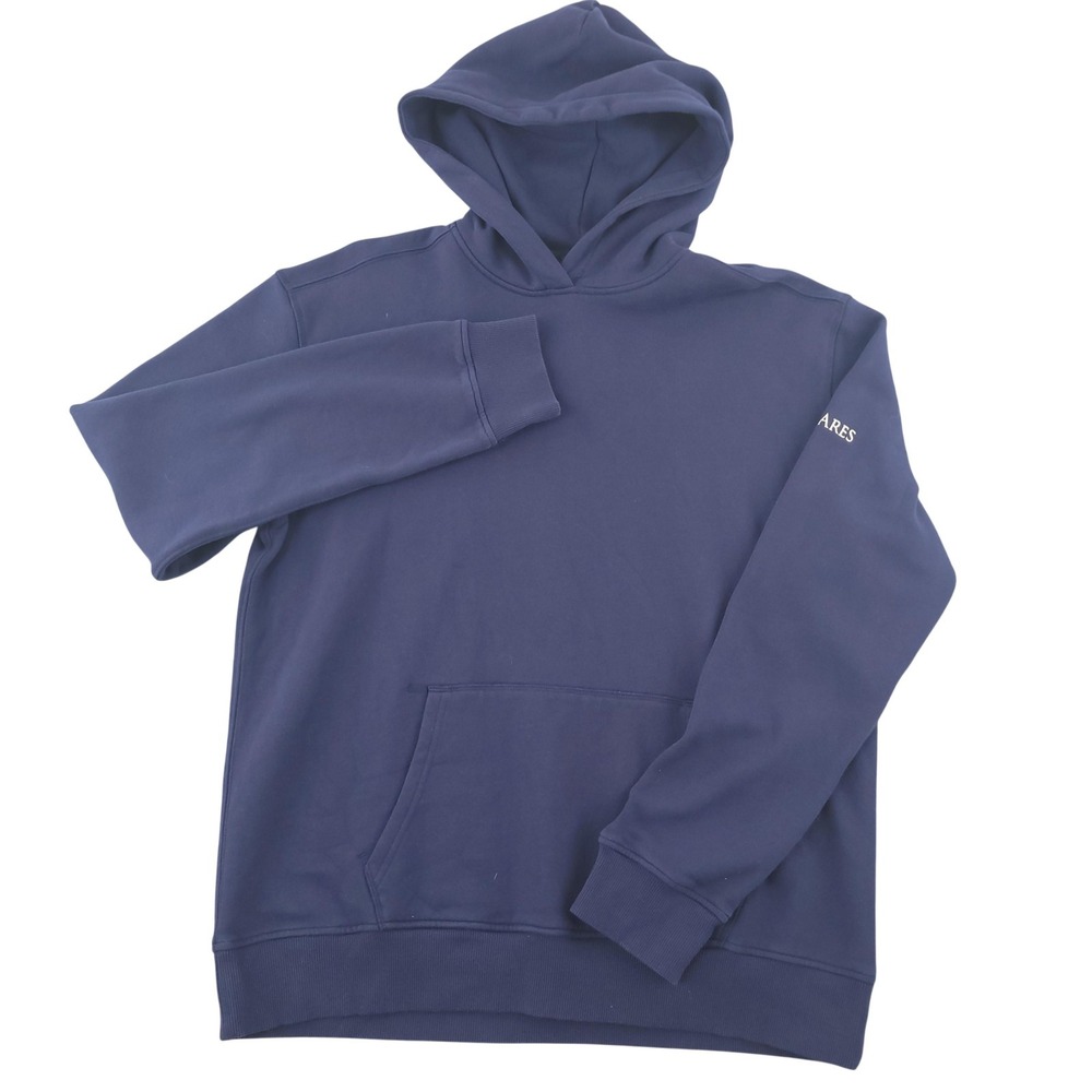 Greyson Lake Fleece Hoodie Mens M Blue Maltese ARES Logo Sweatshirt Pullover